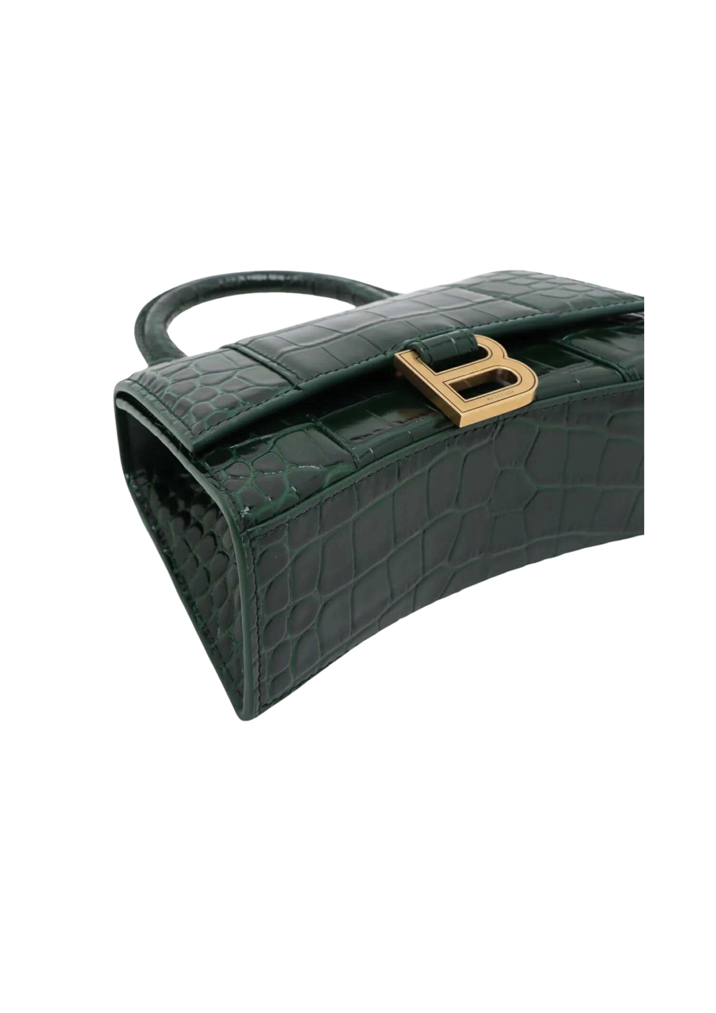 BALENCIAGA Hourglass XS Mock Croc 2Way Handbag