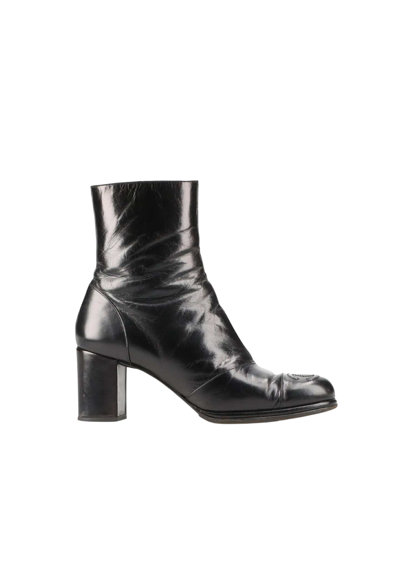 CHANEL Coco Mark Short Boots Ladies 35.5