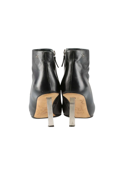 CHANEL Coco Mark Short Boots Ladies 38 1/2