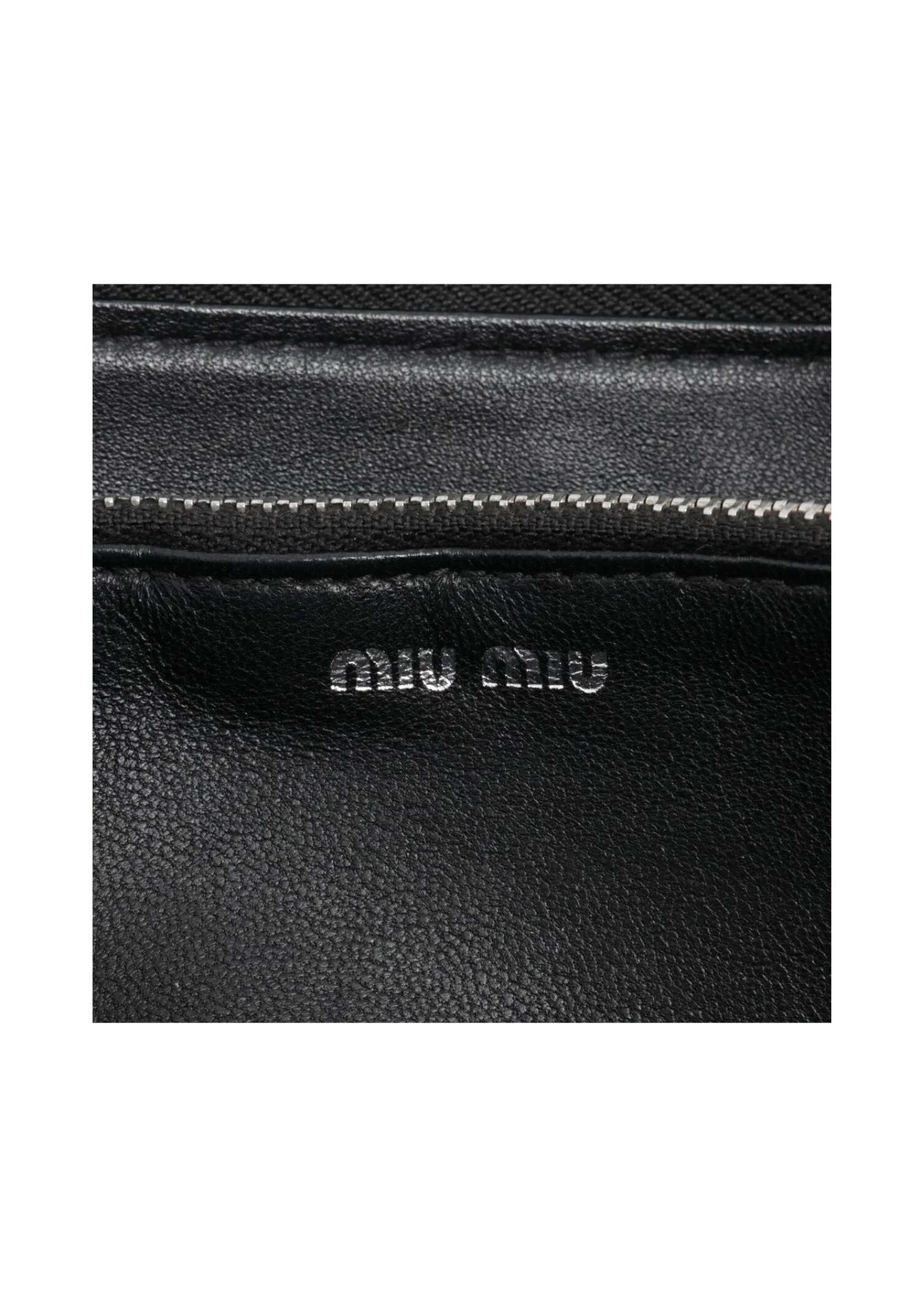 MIU MIU Matelassé Zip Round Wallet