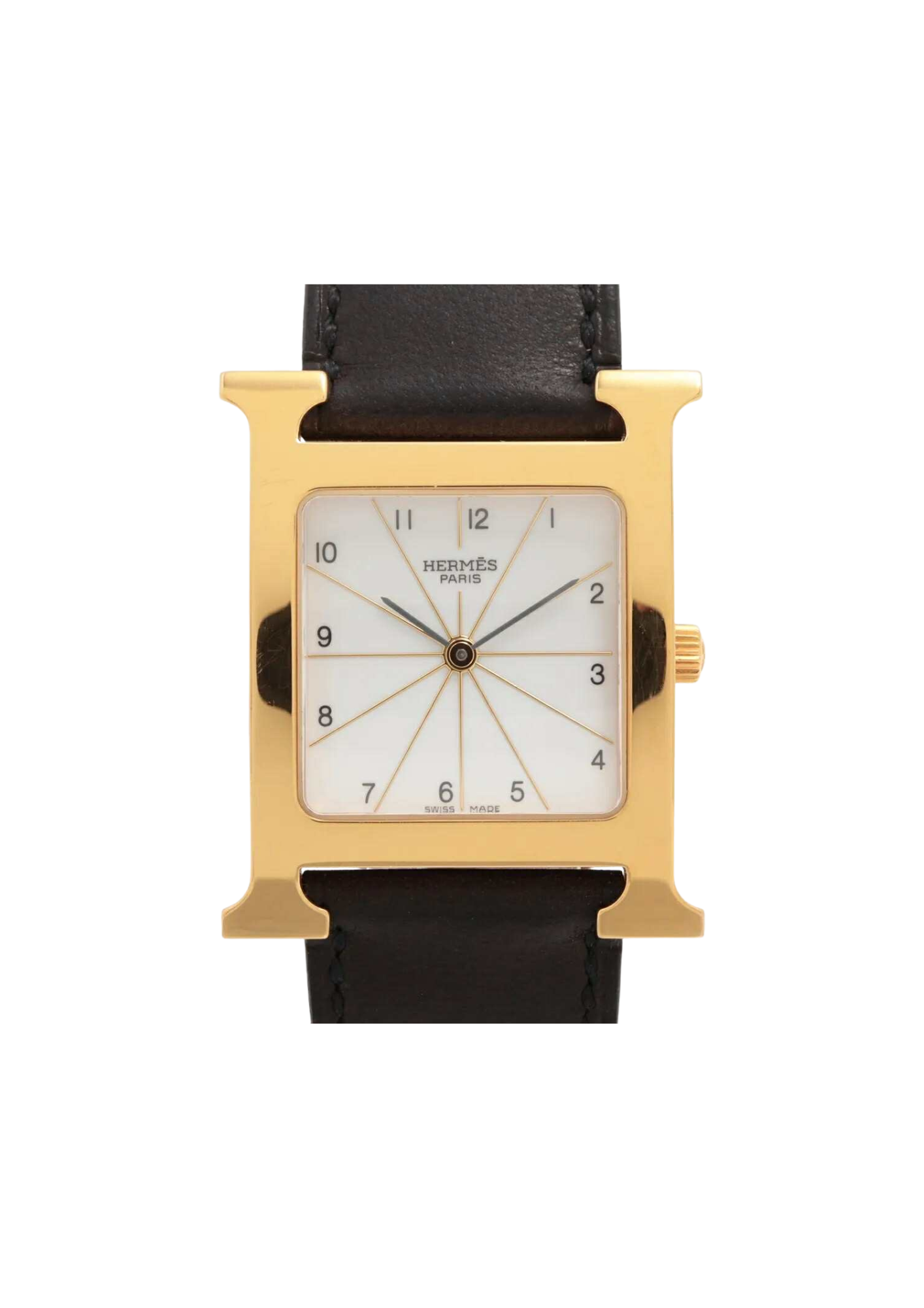 HERMES H Watch HH QZ White Dial