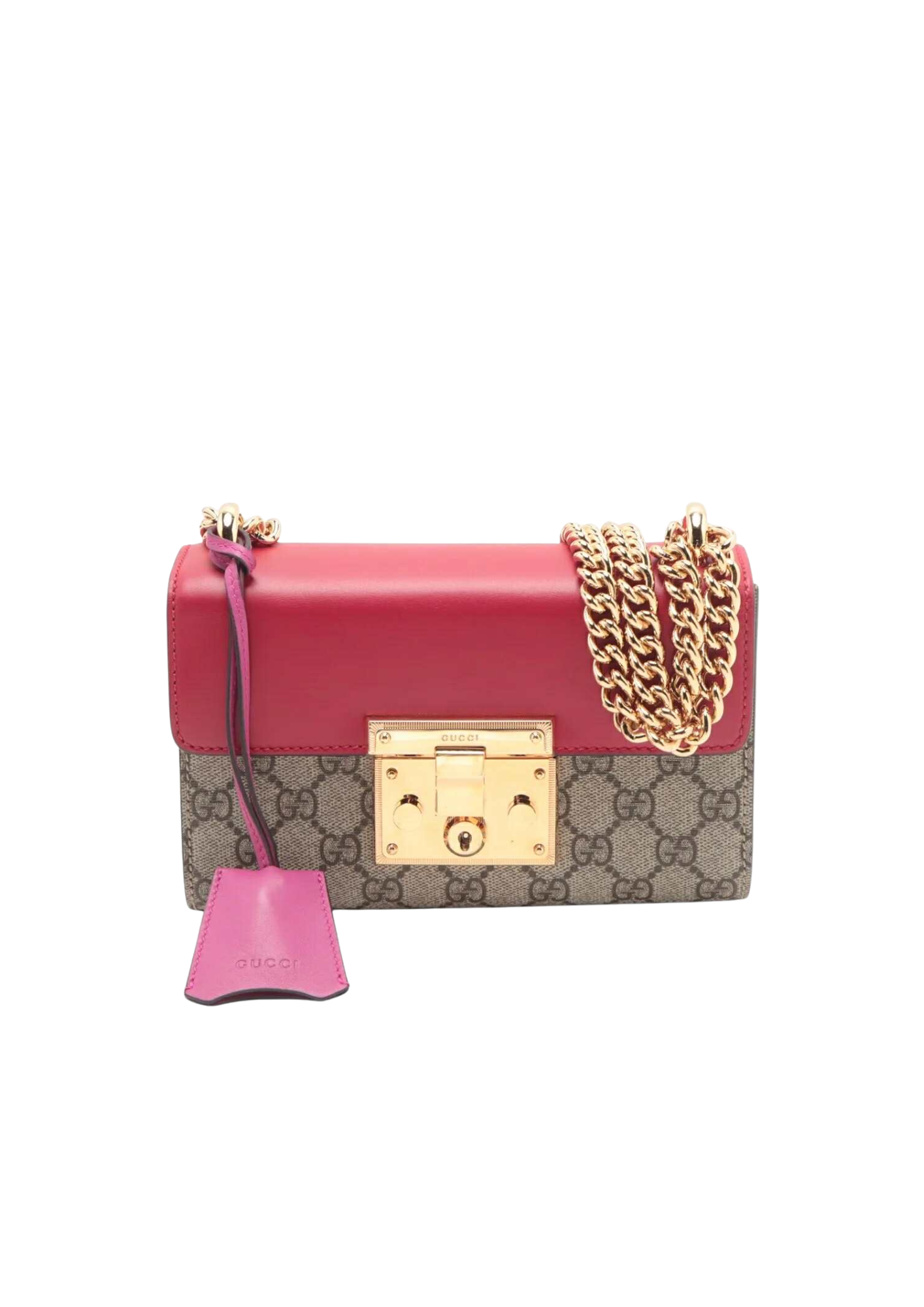 GUCCI GG Supreme Padlock Shoulder Bag