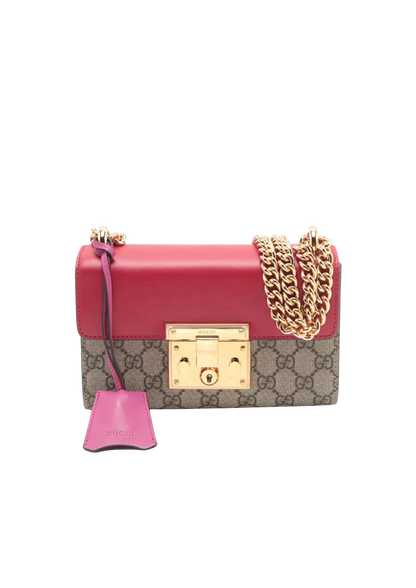GUCCI GG Supreme Padlock Shoulder Bag