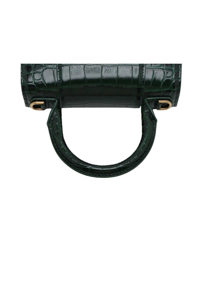 BALENCIAGA Hourglass XS Mock Croc 2Way Handbag