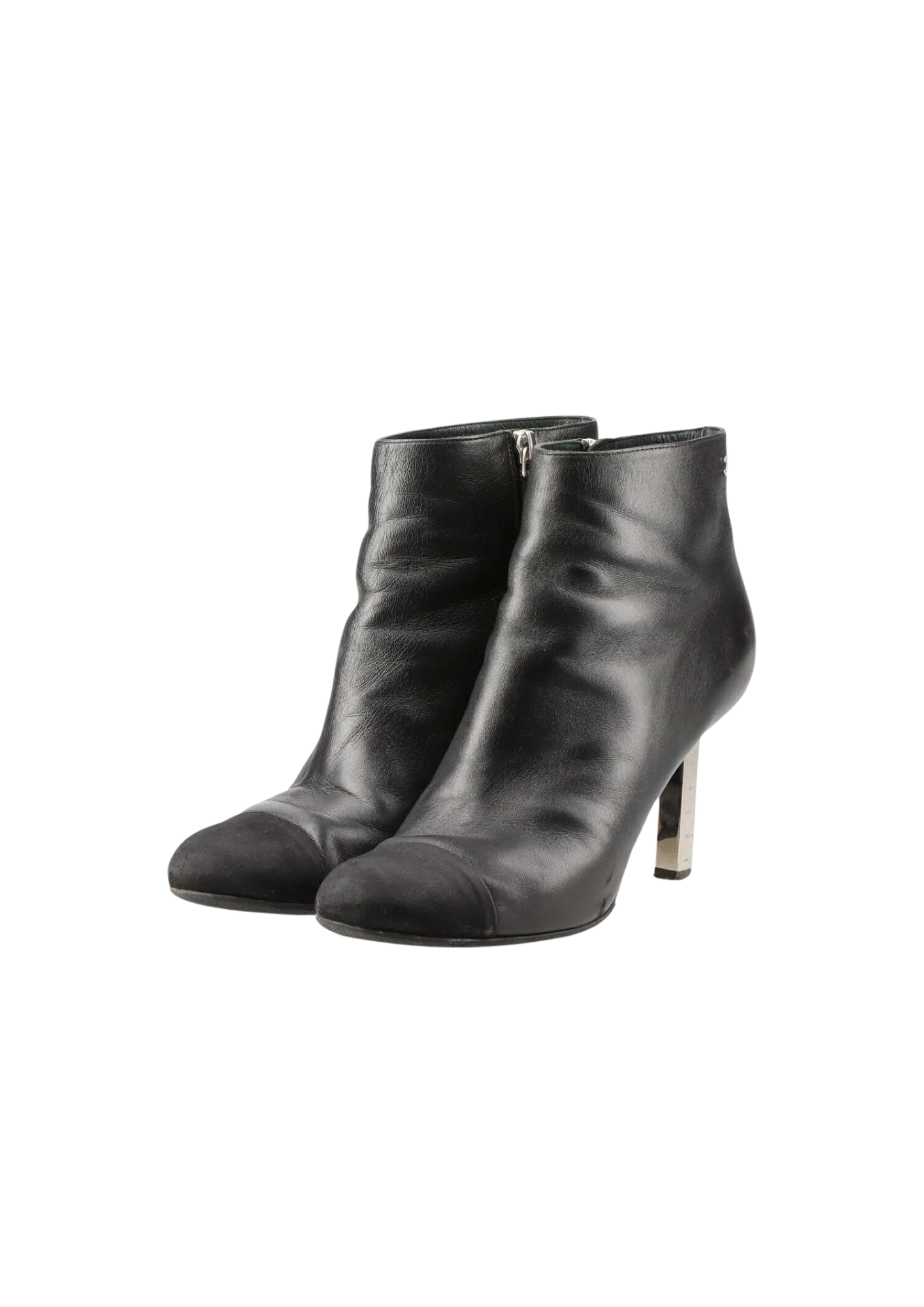CHANEL Coco Mark Short Boots Ladies 38 1/2