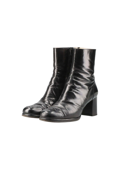 CHANEL Coco Mark Short Boots Ladies 35.5