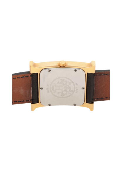 HERMES H Watch HH QZ White Dial