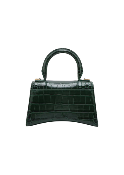 BALENCIAGA Hourglass XS Mock Croc 2Way Handbag
