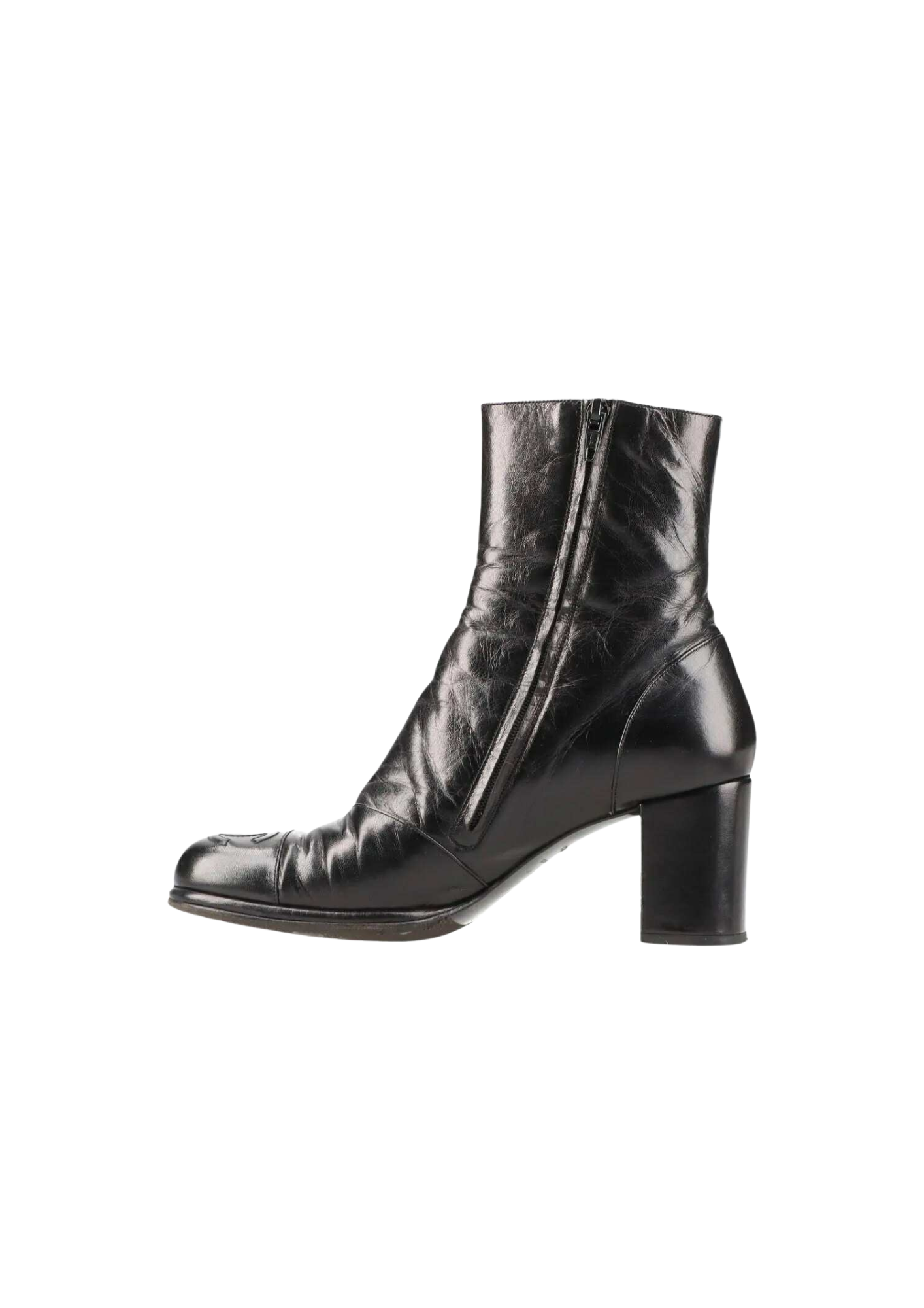 CHANEL Coco Mark Short Boots Ladies 35.5