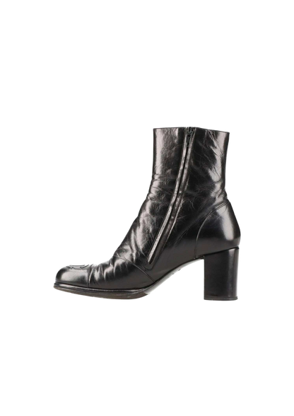 CHANEL Coco Mark Short Boots Ladies 35.5