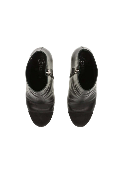 CHANEL Coco Mark Short Boots Ladies 38 1/2