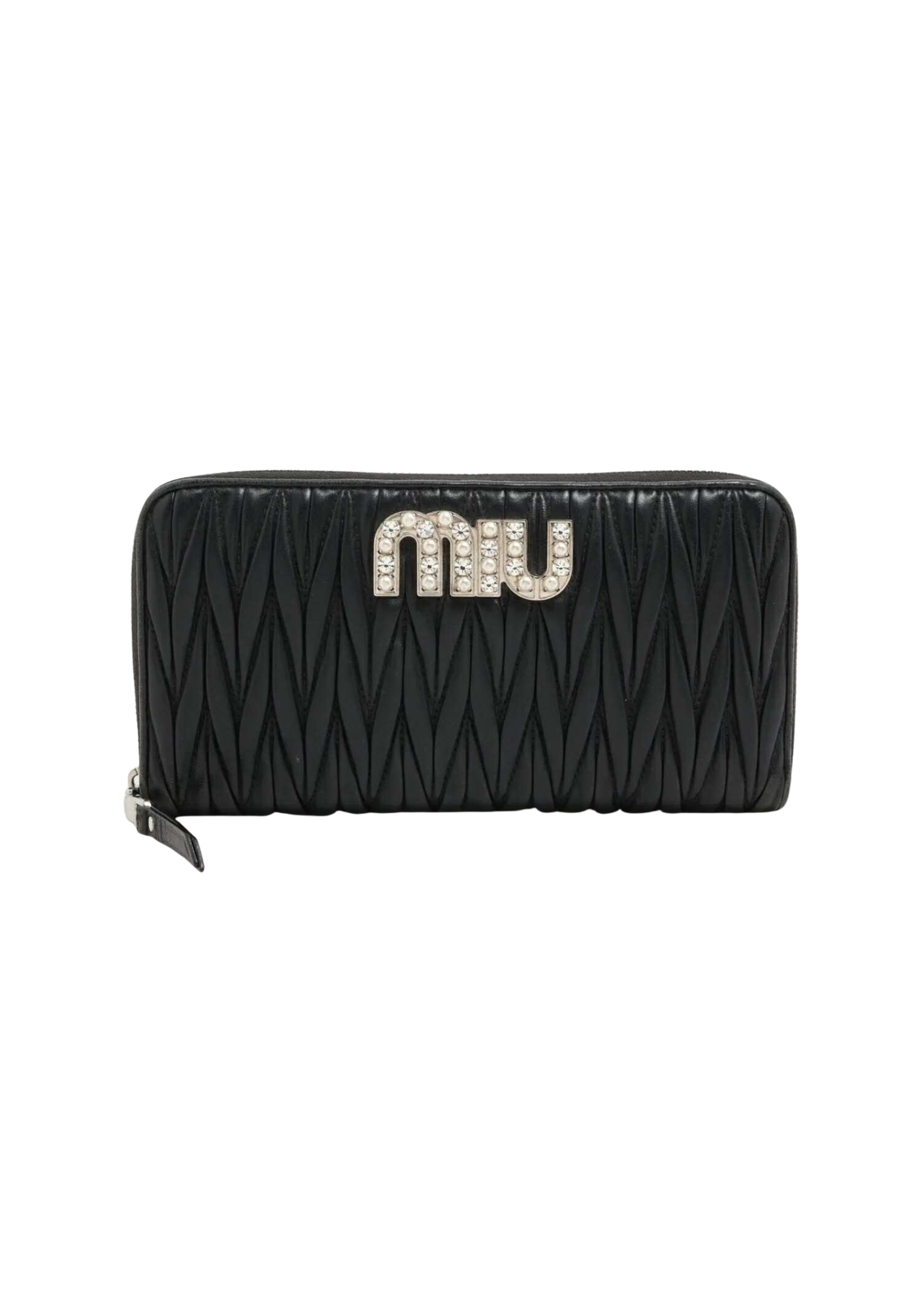 MIU MIU Matelassé Zip Round Wallet