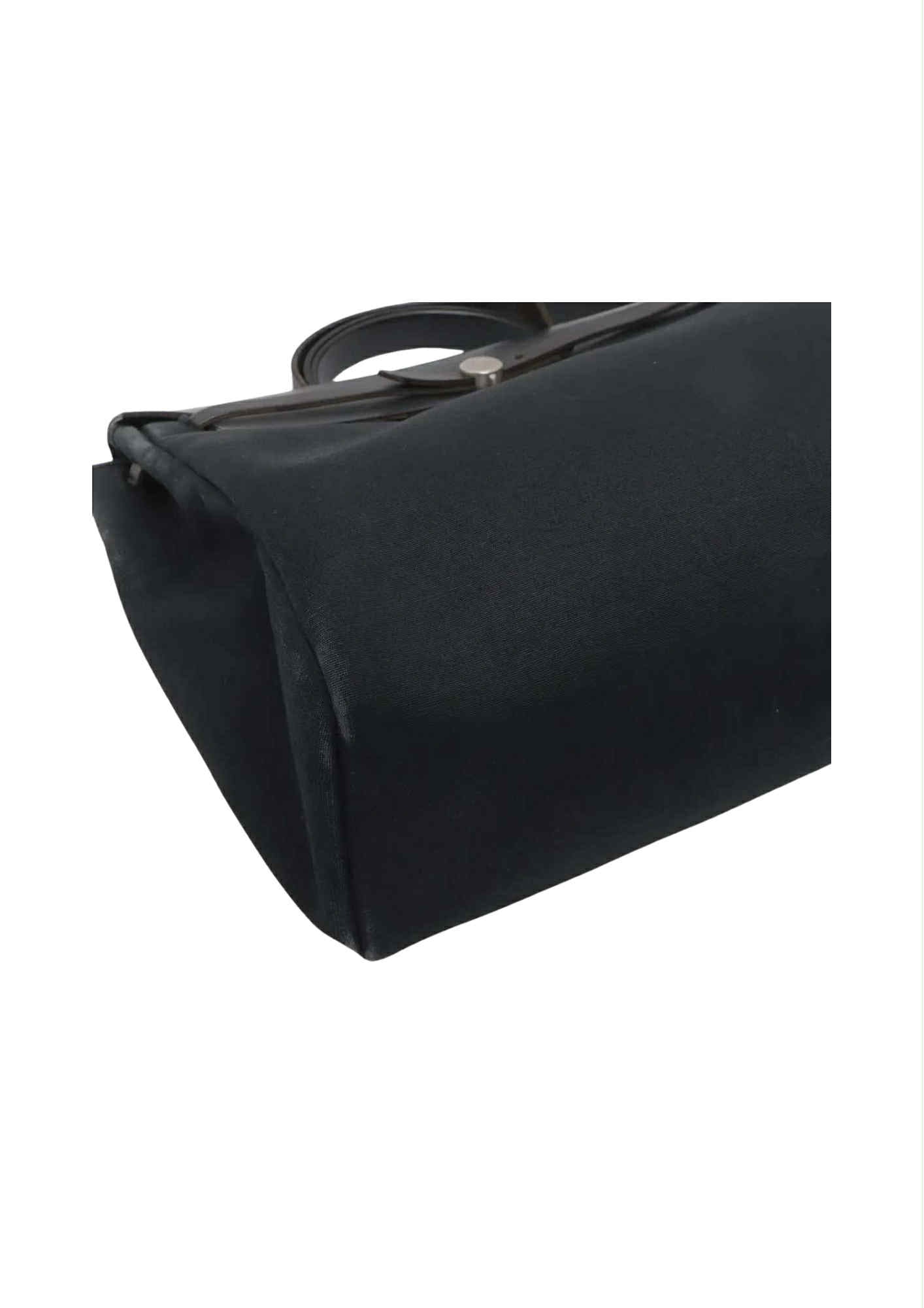 HERMÈS Herbag MM Toile Officier x Calfskin