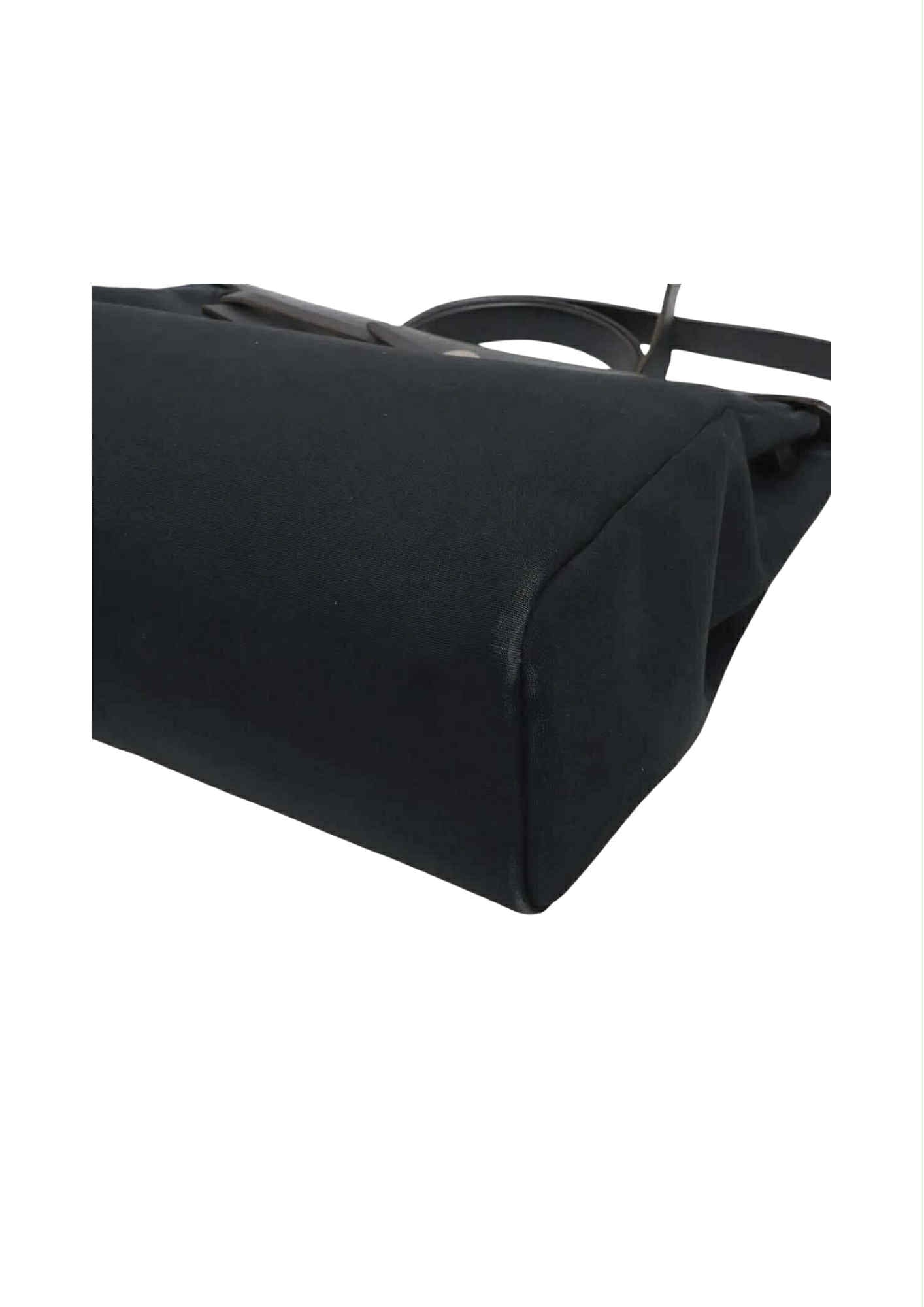 HERMÈS Herbag MM Toile Officier x Calfskin