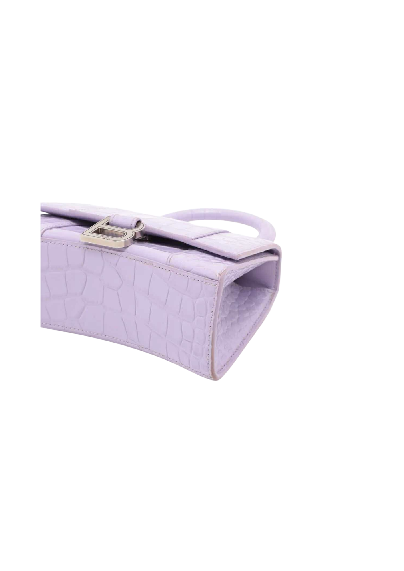 BALENCIAGA Hourglass Mock Croc 2Way XS Handbag
