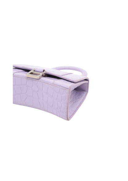 BALENCIAGA Hourglass Mock Croc 2Way XS Handbag