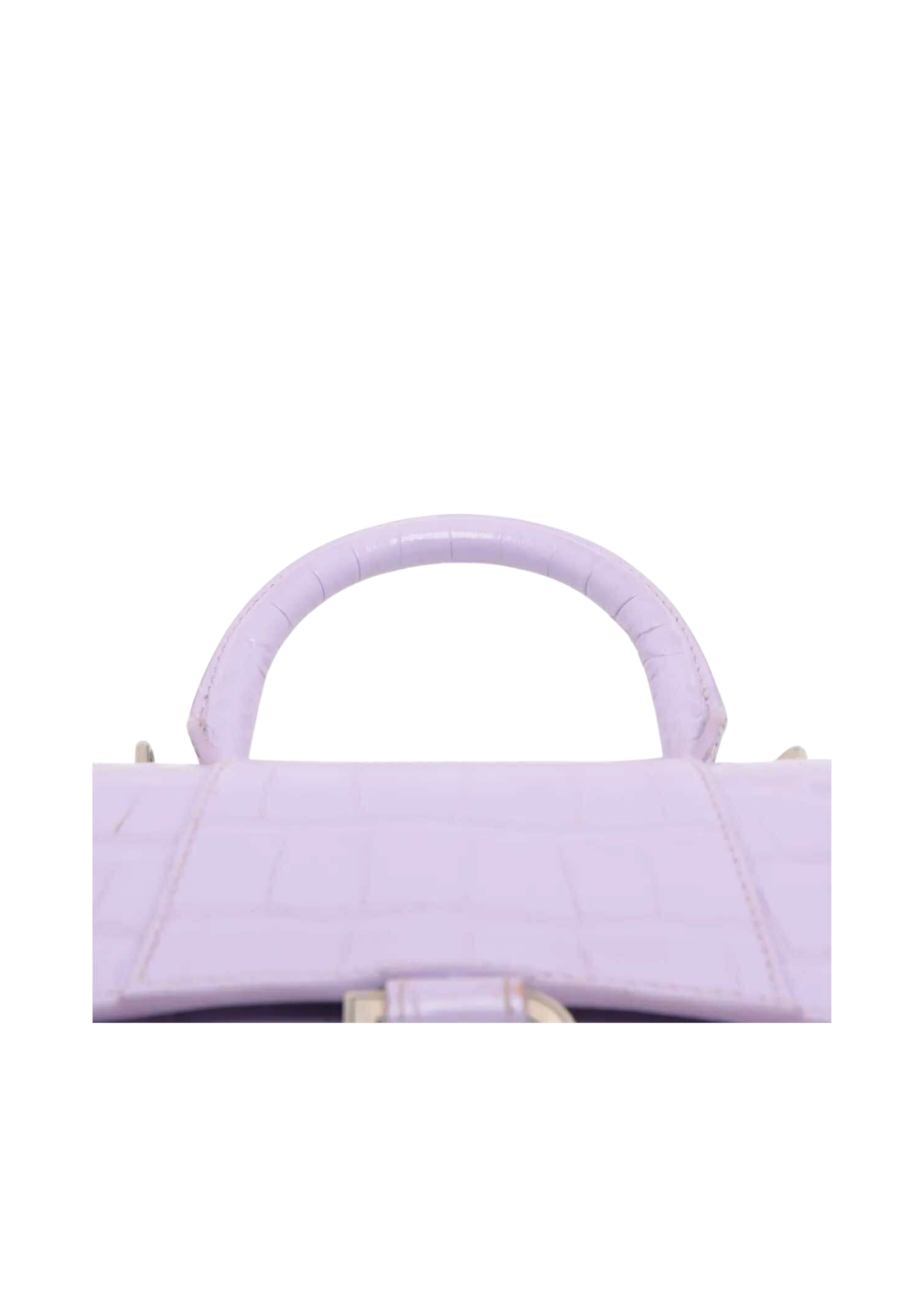 BALENCIAGA Hourglass Mock Croc 2Way XS Handbag
