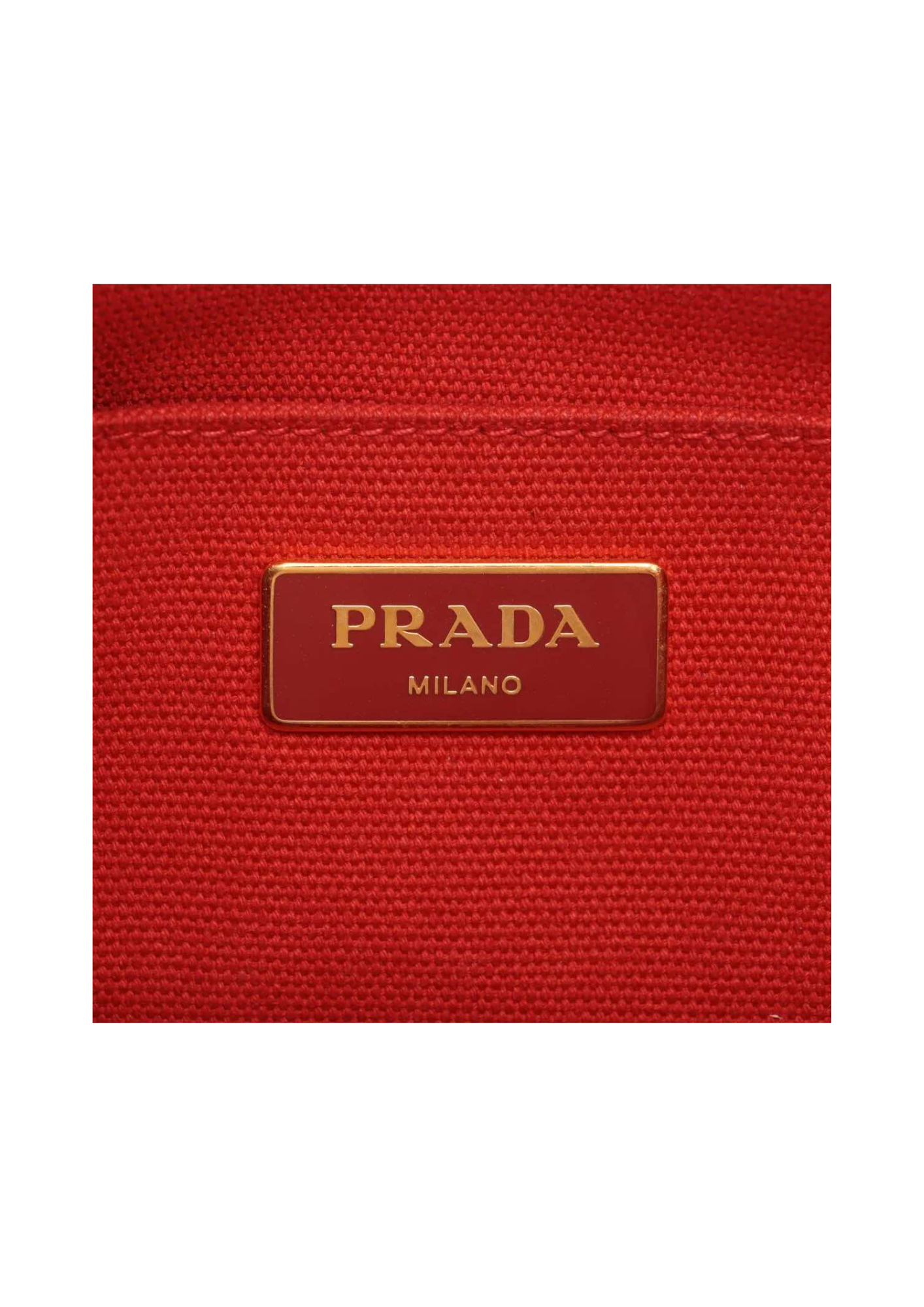 PRADA Canapa Canvas Handbag