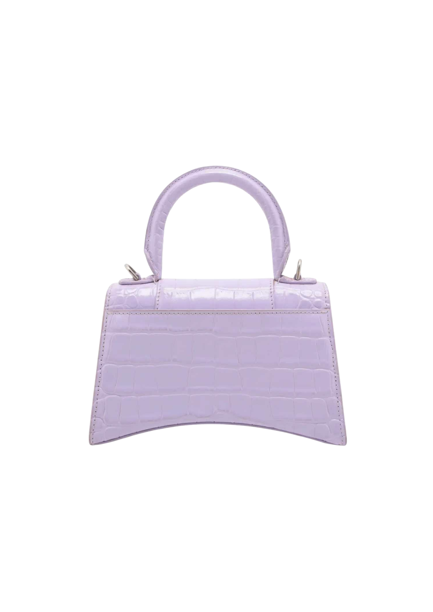 BALENCIAGA Hourglass Mock Croc 2Way XS Handbag