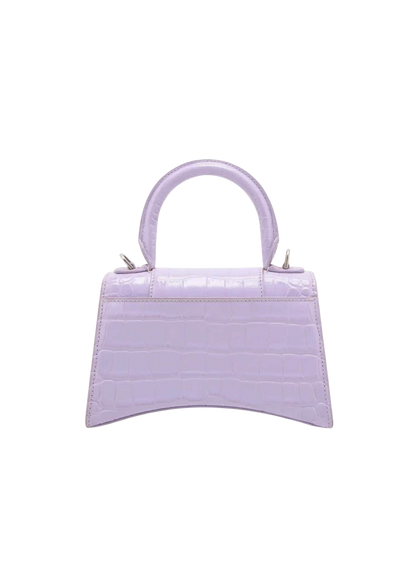 BALENCIAGA Hourglass Mock Croc 2Way XS Handbag